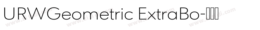 URWGeometric ExtraBo字体转换